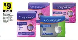 Dollar General Composure Protective Underwear offer