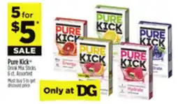 Dollar General Pure Kick Drink Mix Sticks offer