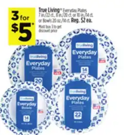 Dollar General True Living Everyday Plates Bowls offer