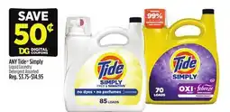 Dollar General ANY Tide Simply Liquid Laundry Detergent offer