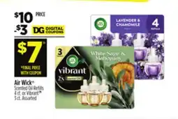 Dollar General Air Wick Scented Oil Refills 4 ct. or Vibrant3 ct offer