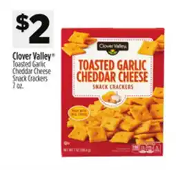 Dollar General Clover Valley Toasted Garlic Cheddar Cheese Snack Crackers offer