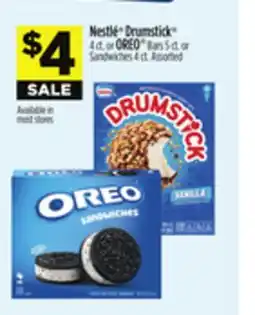 Dollar General Nestle Drumstick or OREO Bars Sandwiches offer