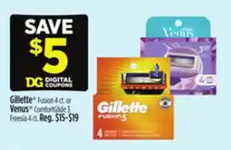 Dollar General Gillette Fusion 4 ct. or Venus ComfortGlide 5 Freesias 4 ct offer