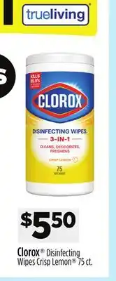 Dollar General Clorox Disinfecting Wipes Crisp Lemon offer