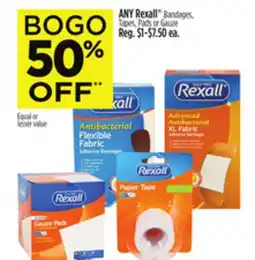Dollar General ANY Rexall Bandages, Tapes, Pads or Gauze offer