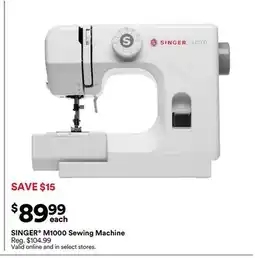 Michaels SInGeR M1000 Sewing Machine offer