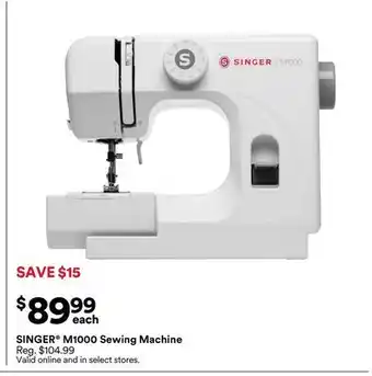 Michaels SInGeR M1000 Sewing Machine offer