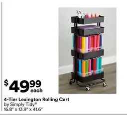 Michaels 4-Tier Lexington Rolling Cart by Simply Tidy offer