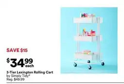 Michaels 3-Tier Lexington Rolling Cart by Simply Tidy offer