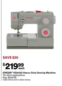 Michaels SInGeR HD4452 Heavy-Duty Sewing Machine offer