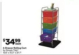 Michaels 5-Drawer Rolling Cart by Simply Tidy offer