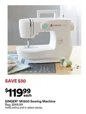 Michaels SInGeR M1500 Sewing Machine offer
