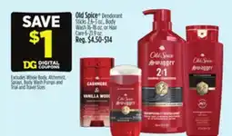 Dollar General Old Spice Deodorant Sticks offer