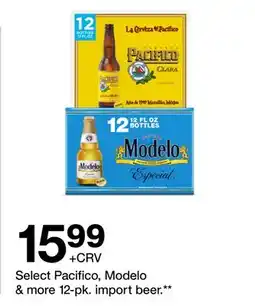 Target Select Pacifico, Modelo & more 12-pk. import beer offer