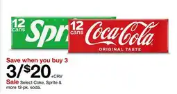 Target Select Coke, Sprite & more 12-pk. soda offer