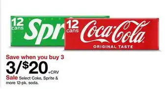 Target Select Coke, Sprite & more 12-pk. soda offer