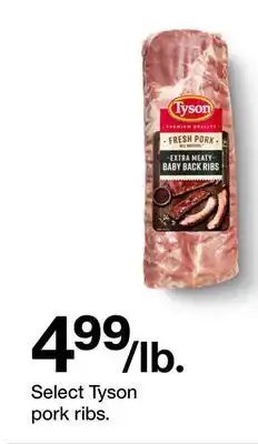 Target Select Tyson pork ribs offer