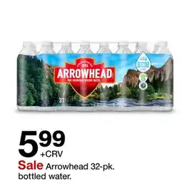 Target Arrowhead 32-pk. bottled water offer