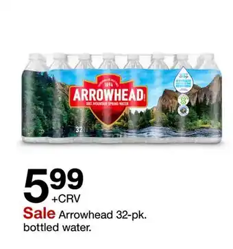 Target Arrowhead 32-pk. bottled water offer