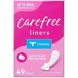 Walgreens Thong Panty Liners, Unwrapped Unscented, Thong (49 ct) offer