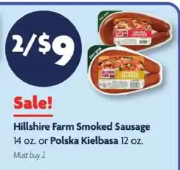 Family Dollar Hillshire Farm Smoked Sausage or Polska Kielbasa offer