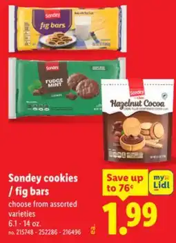 Lidl Sondey cookies / fig bars offer