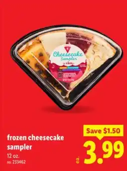 Lidl frozen cheesecake sampler offer