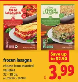 Lidl frozen lasagna offer
