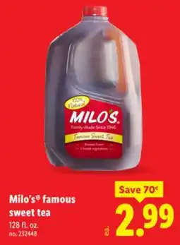 Lidl Milo's famous sweet tea offer