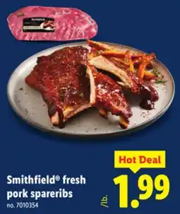 Lidl Smithfield fresh pork spareribs offer