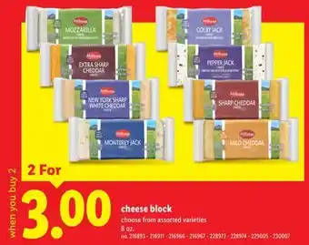 Lidl cheese block offer