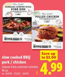 Lidl slow cooked BBQ pork / chicken offer
