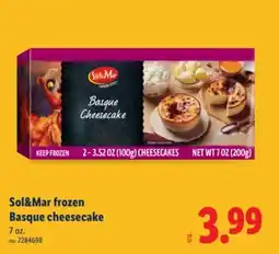 Lidl Sol&Mar frozen Basque cheesecake offer