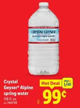 Lidl Crystal Geyser Alpine spring water offer
