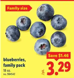 Lidl blueberries, family pack offer