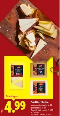 Lidl Sol&Mar cheese offer