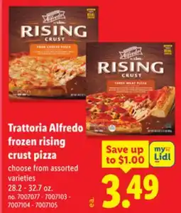 Lidl Trattoria Alfredo frozen rising crust pizza offer
