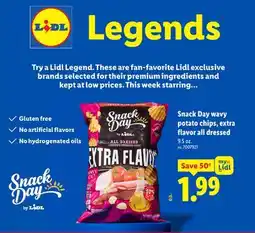 Lidl Snack Day wavy potato chips, extra flavor all dressed offer