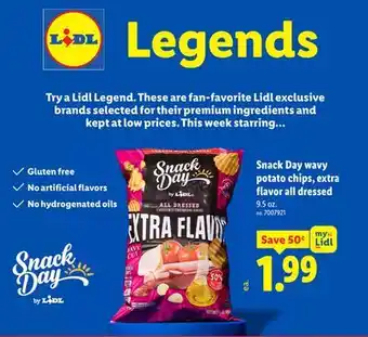 Lidl Snack Day wavy potato chips, extra flavor all dressed offer