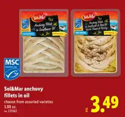 Lidl Sol&Mar anchovy fillets in oil offer