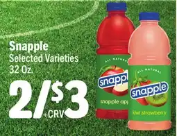 Vallarta Supermarkets Snapple Selected Varieties offer