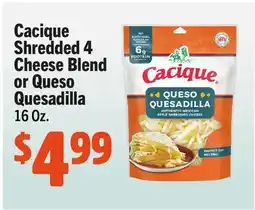 Vallarta Supermarkets Cacique Shredded 4 Cheese Blend or Queso Quesadilla offer