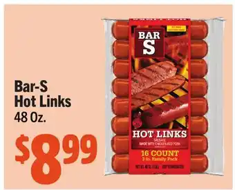 Vallarta Supermarkets Bar-S Hot Links offer