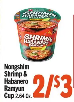 Vallarta Supermarkets Nongshim Shrimp & Habanero Ramyun Cup offer