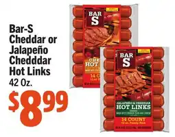 Vallarta Supermarkets Bar-S Cheddar or Jalapeño Cheddar Hot Links offer
