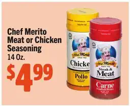 Vallarta Supermarkets Chef Merito Meat or Chicken Seasoning offer