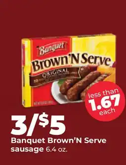 Hy-Vee Banquet Brown'N Serve sausage offer