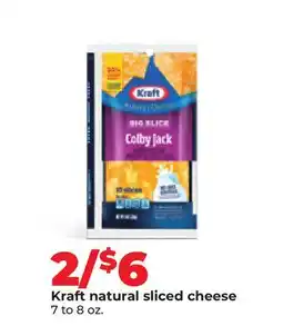 Hy-Vee Kraft natural sliced cheese offer