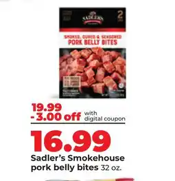 Hy-Vee Sadler's Smokehouse pork belly bites offer